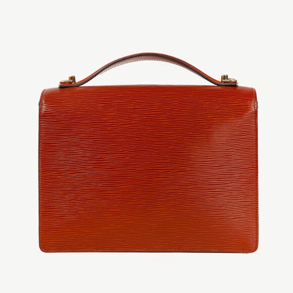 Louis Vuitton Monceau 28 Brown Epi Leather Convertible Satchel - Picture 4 of 12